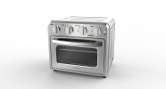 Geek Chef Air Fryer Toaster Oven Combo, 4 Slice Toaster Convection Oven Warm, Broil, Toast, Bake, Oil-Free, Accessories Included, Stainless Steel
