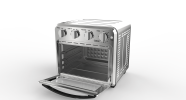 Geek Chef Air Fryer Toaster Oven Combo, 4 Slice Toaster Convection Oven Warm, Broil, Toast, Bake, Oil-Free, Accessories Included, Stainless Steel