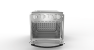Geek Chef Air Fryer Toaster Oven Combo, 4 Slice Toaster Convection Oven Warm, Broil, Toast, Bake, Oil-Free, Accessories Included, Stainless Steel