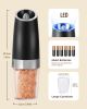 Gravity Electric Salt And Pepper Grinder Set Automatic Shakers Mill Grinder With LED Light, Battery Powered Adjustable Coarseness One Hand Operation