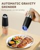 Gravity Electric Salt And Pepper Grinder Set Automatic Shakers Mill Grinder With LED Light, Battery Powered Adjustable Coarseness One Hand Operation